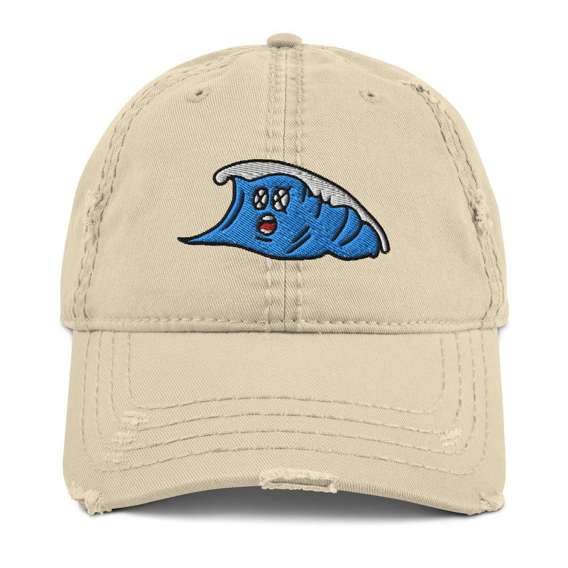 wavy logo Distressed Dad Hat